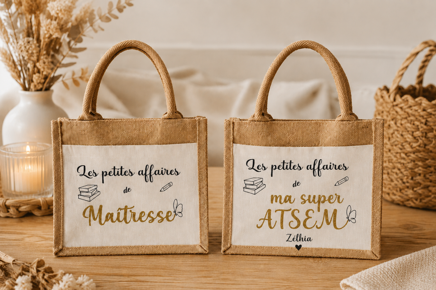 Sac en toile de jute - petit format