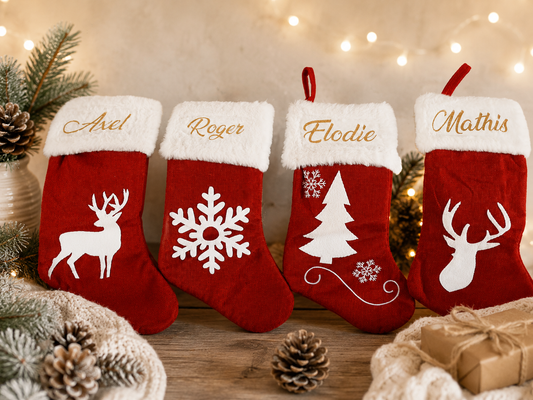 Chaussette de Noël cheminée