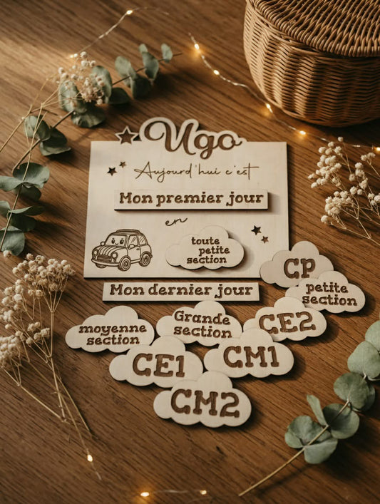 Pancarte de rentrée scolaire