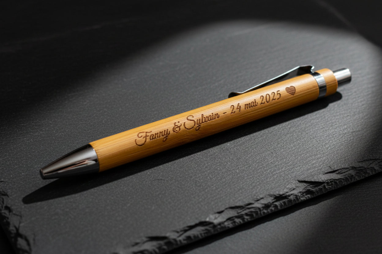 Stylo personnalisé en bambou