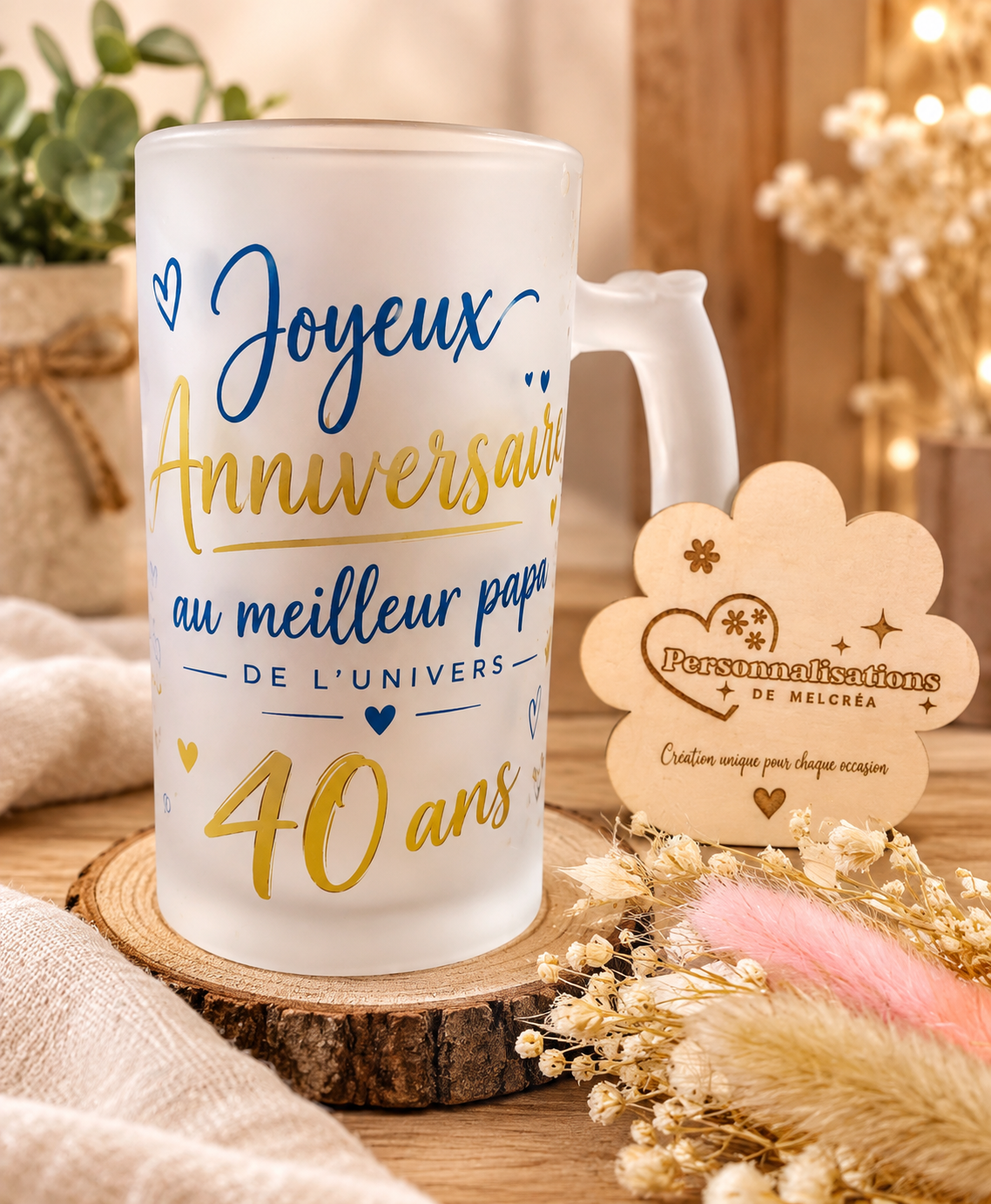 Chope à bière personnalisée