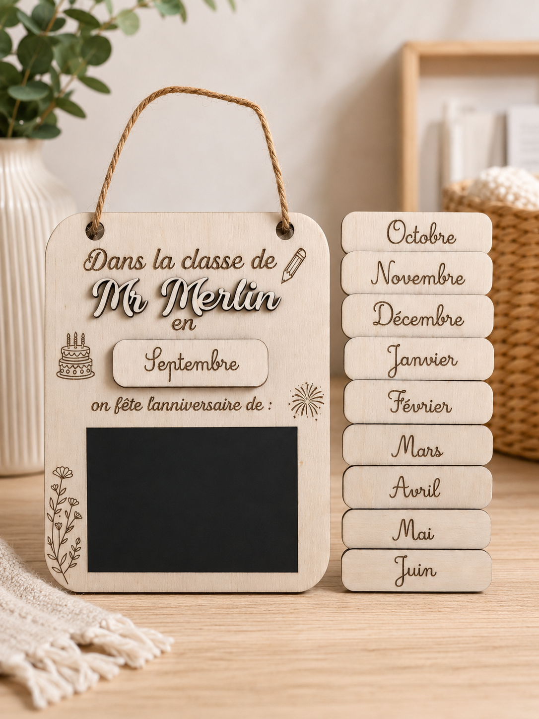 Pancarte anniversaire pour classe