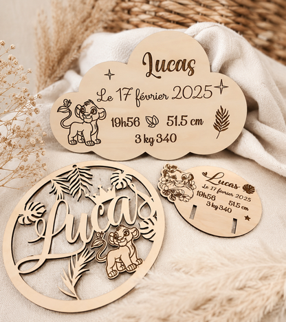 Coffret naissance en bois