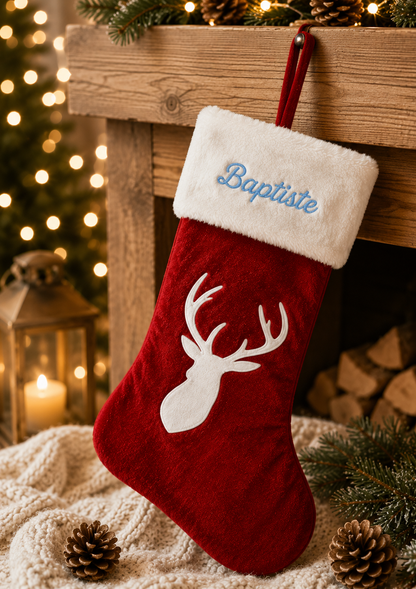 Chaussette de Noël cheminée