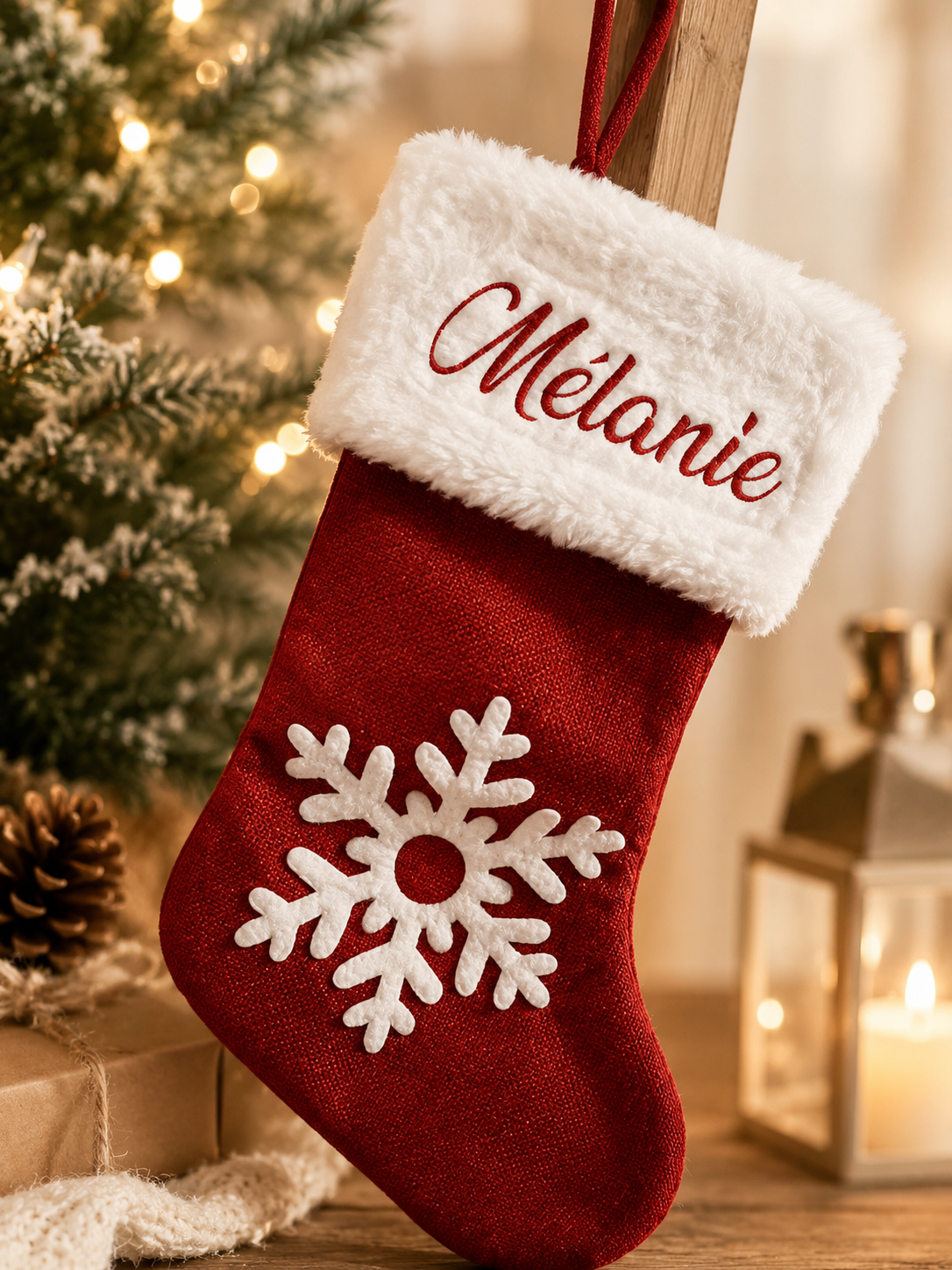 Chaussette de Noël cheminée
