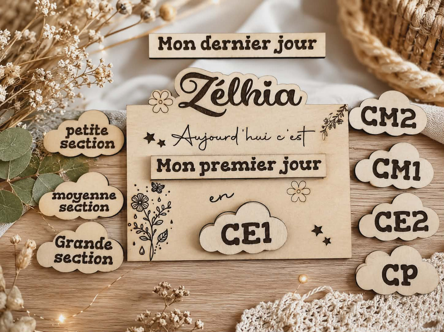Pancarte de rentrée scolaire