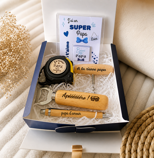 Coffret fête des pères/papis personnalisé