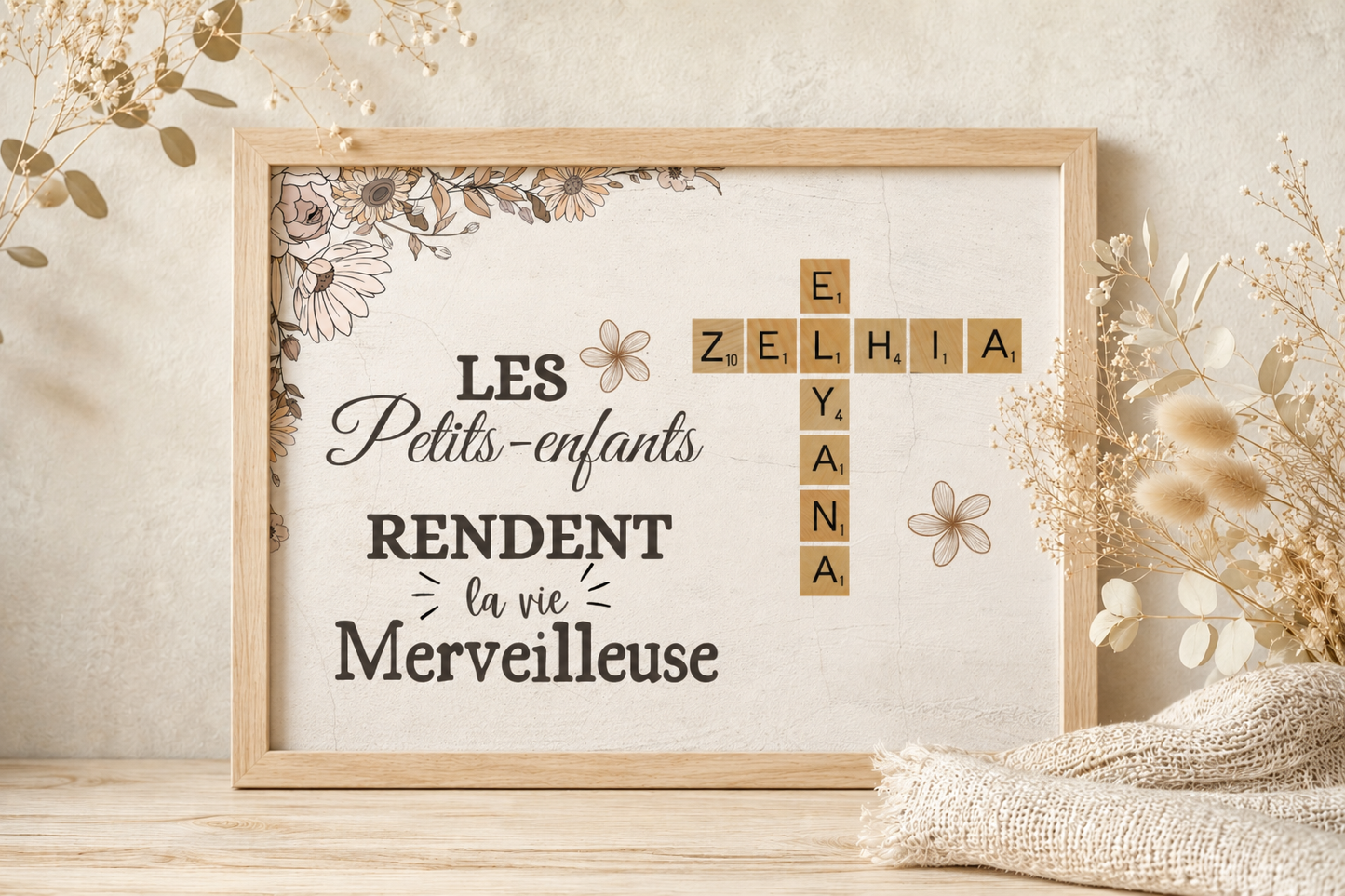 Affiche Fête des mamies/maman scrable