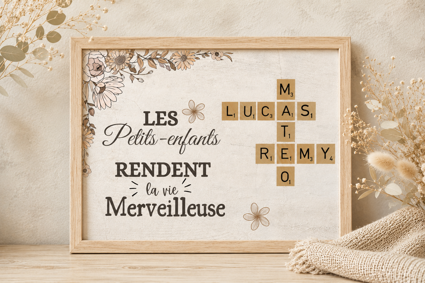 Affiche Fête des mamies/maman scrable