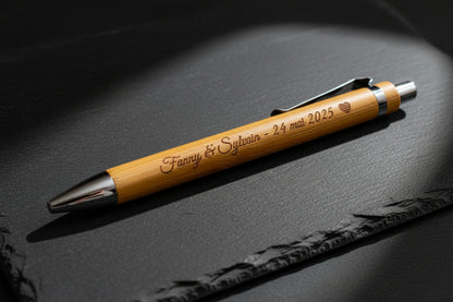 Stylo personnalisé en bambou