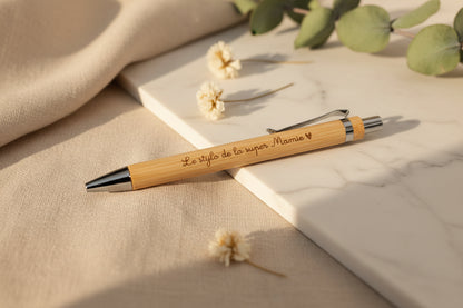Stylo personnalisé en bambou